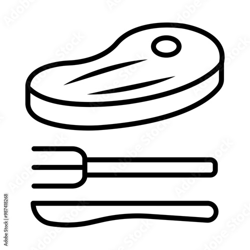 Lean Meat line icon