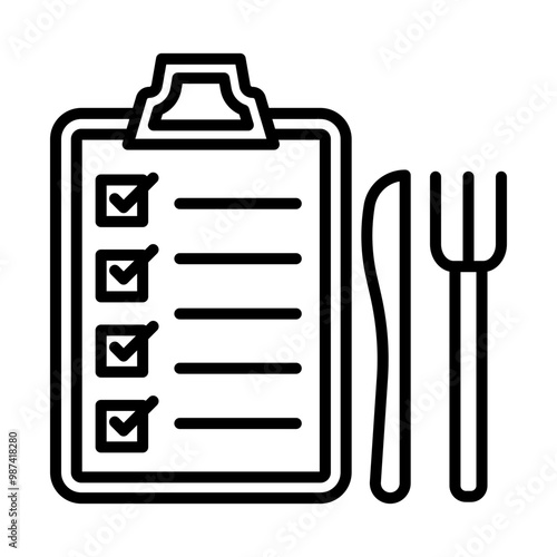 Meal Plan line icon