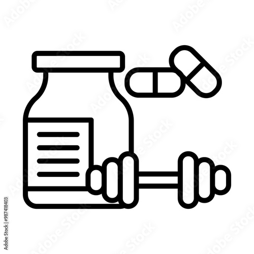 Sports Supplements line icon