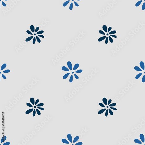 Vector children doodle style colors foliage flower seamless pattern pretty pastels wallpaper background