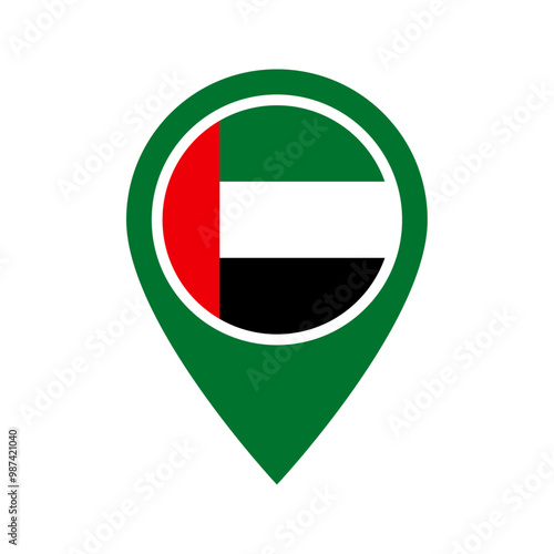 United Arab Emirates flag location icon Free Download United Arab Emirates flag location icon - GFXLoad