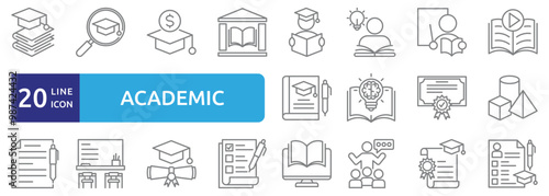 Academic icon set