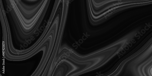 Black luxury background with liquid marble effect, abstract acrylic painted wave liquid background with stains, black marble texture background for creative design.