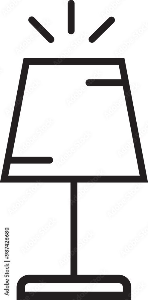 bedroom lamp icon illustration bedroom lamp icon illustration