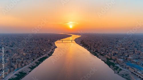 Baghdad at Sunset