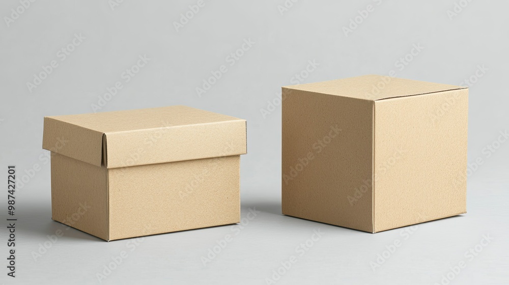 empty mock up box packaging, back and front empty mock up box packaging, back and front