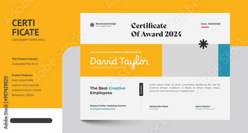 Clean, Modern and Professional Certificate Design Templates