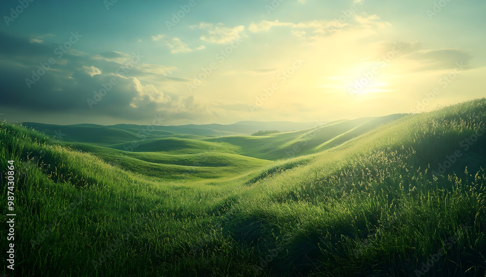 Fototapeta premium Stunning panorama Landscape Wallpaper with Ample Space for Text - Perfect for Custom Designs, photography, travel dreams