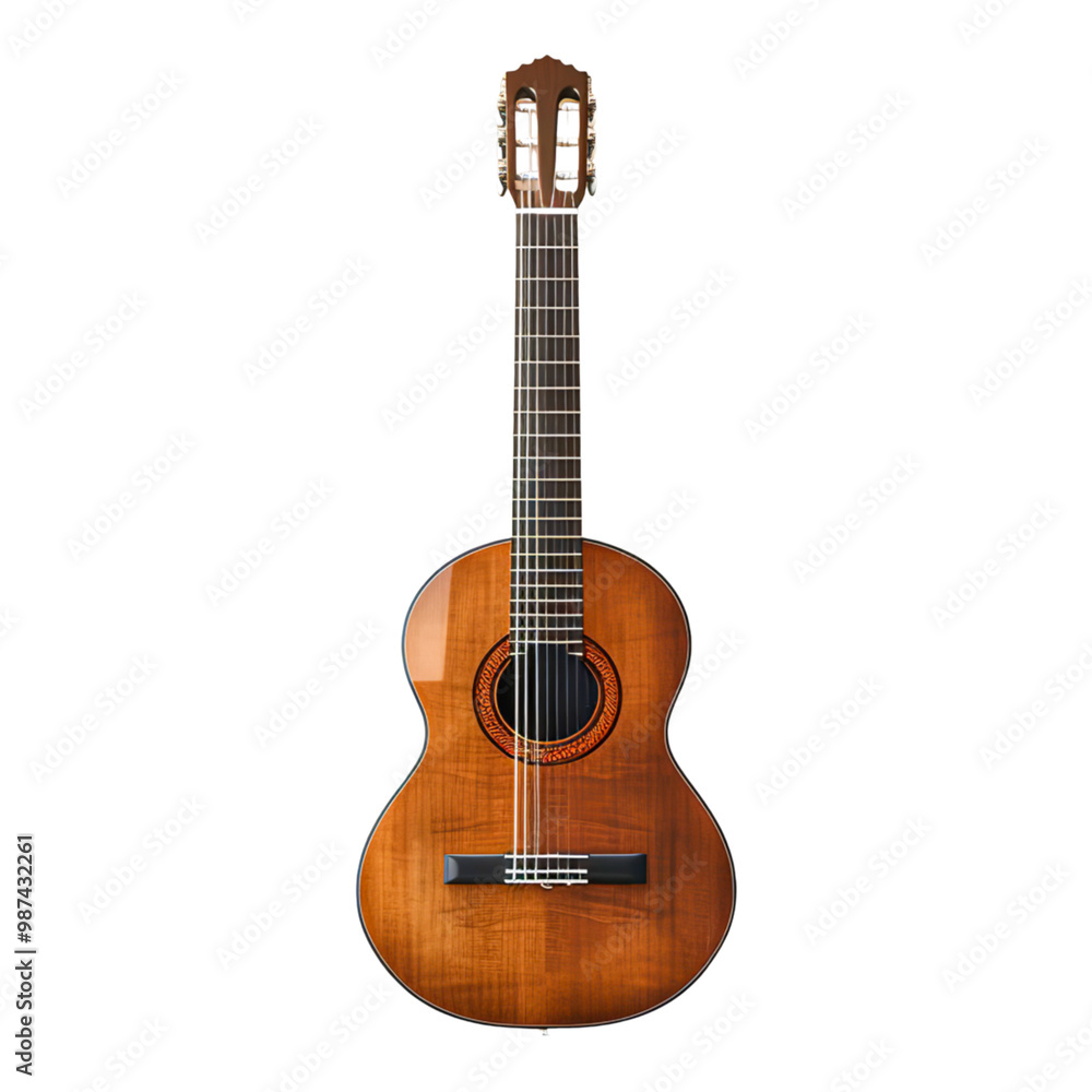 Classic Acoustic Guitar on Simple Background Classic Acoustic Guitar on Simple Background