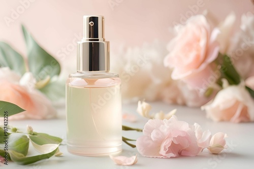 Floral and perfume mist, in floral theme for good smell perfume, sweet style, Generative AI