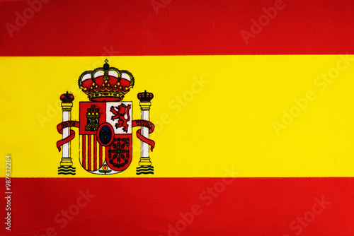 Wallpaper Mural National flag of the state of Spain close-up. State background. Torontodigital.ca