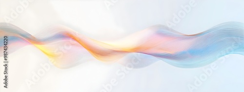 Raman Scattering Light Wave Abstract Visualization