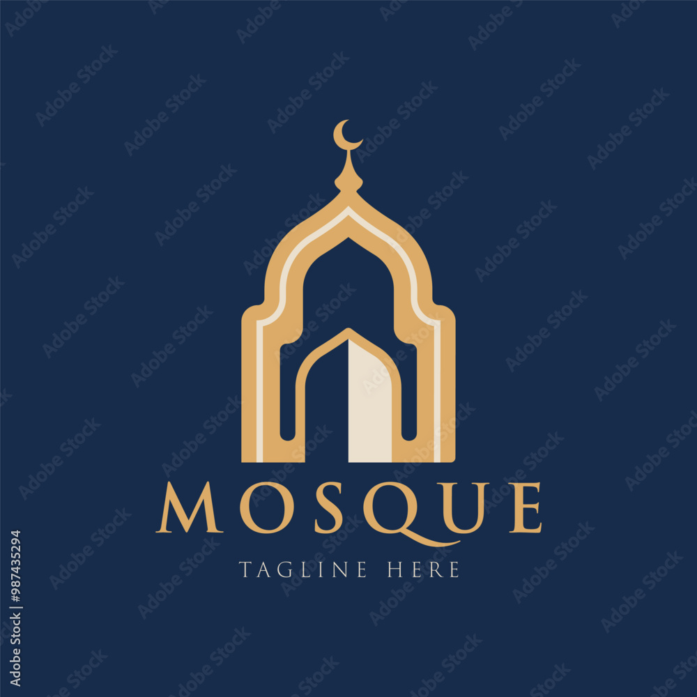 Modern mosque logo symbol or icon template Modern mosque logo symbol or icon template