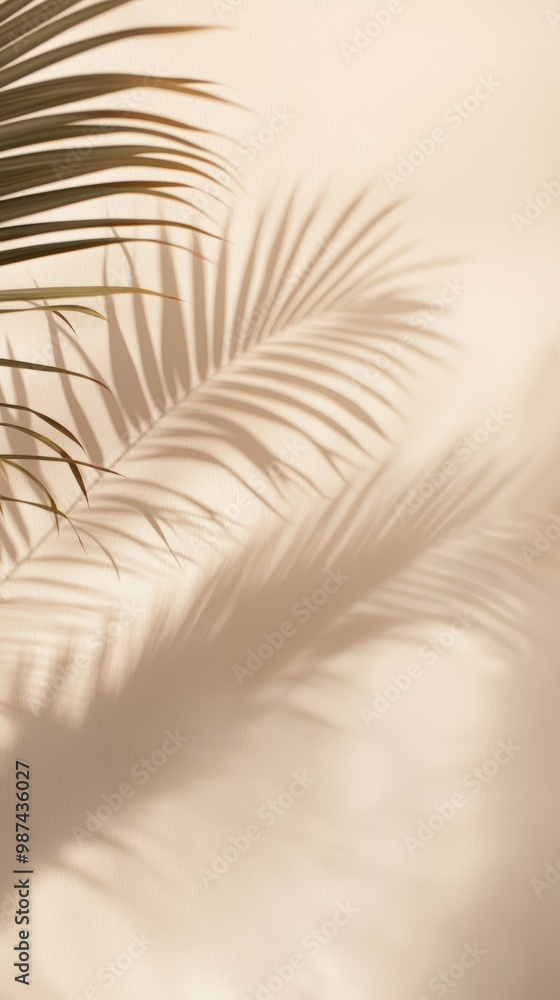 Obraz premium Palm shadows on a wall