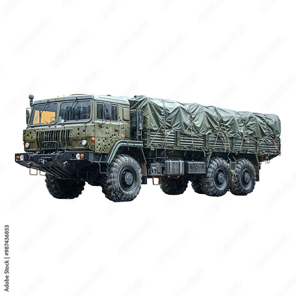Military Transport Truck with Canvas Cover Military Transport Truck with Canvas Cover