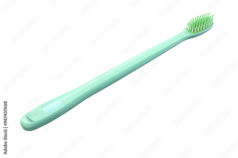 New toothbrush on a white background Show soft bristles convenient handle and a brush head that is the right size New toothbrush on a white background Show soft bristles convenient handle and a brush head that is the right size