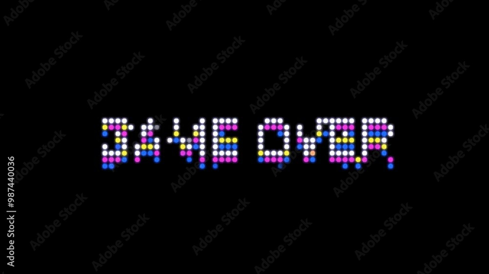 game over text motion graphic game over text motion graphic