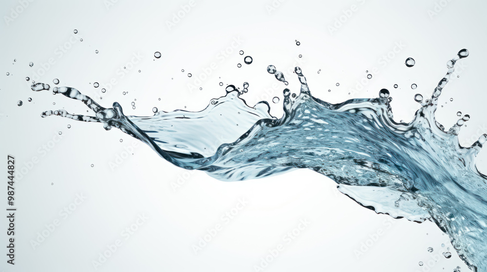 Abstract image of a water splash against white background Abstract image of a water splash against white background