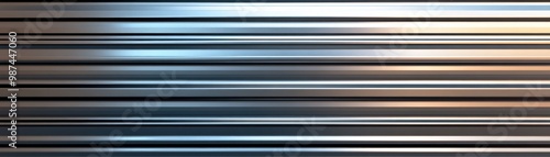 Abstract Metallic Stripes Background with Reflective Surface and Gradient Lighting