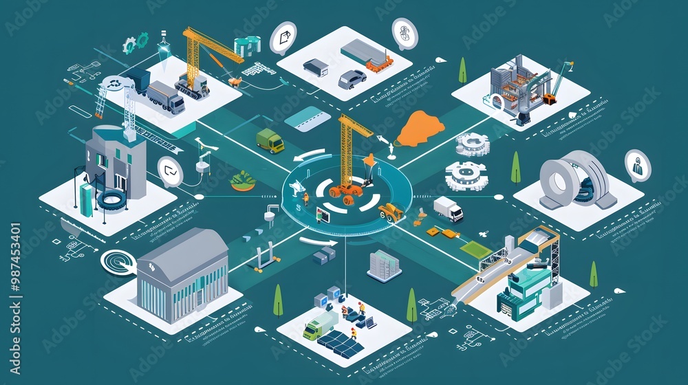 Obraz premium Energy Analysis Process: A technical blueprint showcasing the energy analysis capabilities of BIM, illustrating simulations of energy performance and optimization techniques for sustainability feature