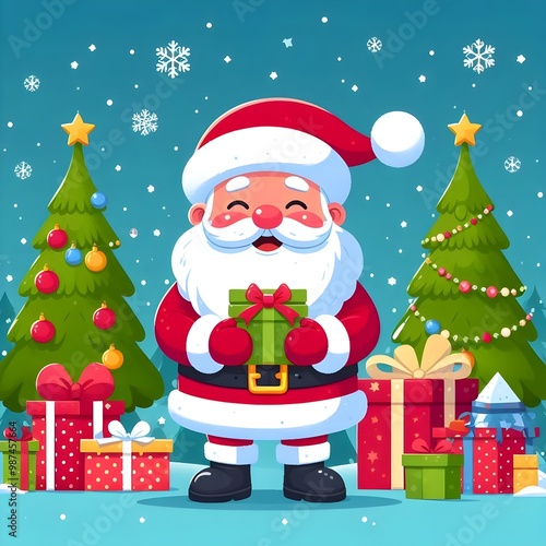 santa claus with gifts