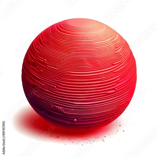 red ball isolated on white