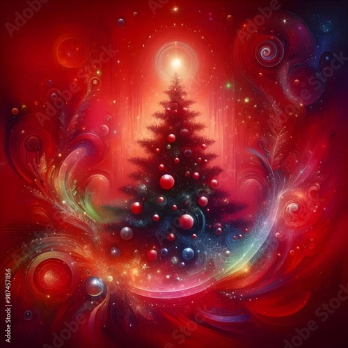 abstract christmas tree