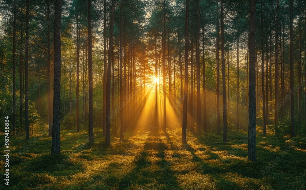 Obraz premium Golden Rays of Sunshine