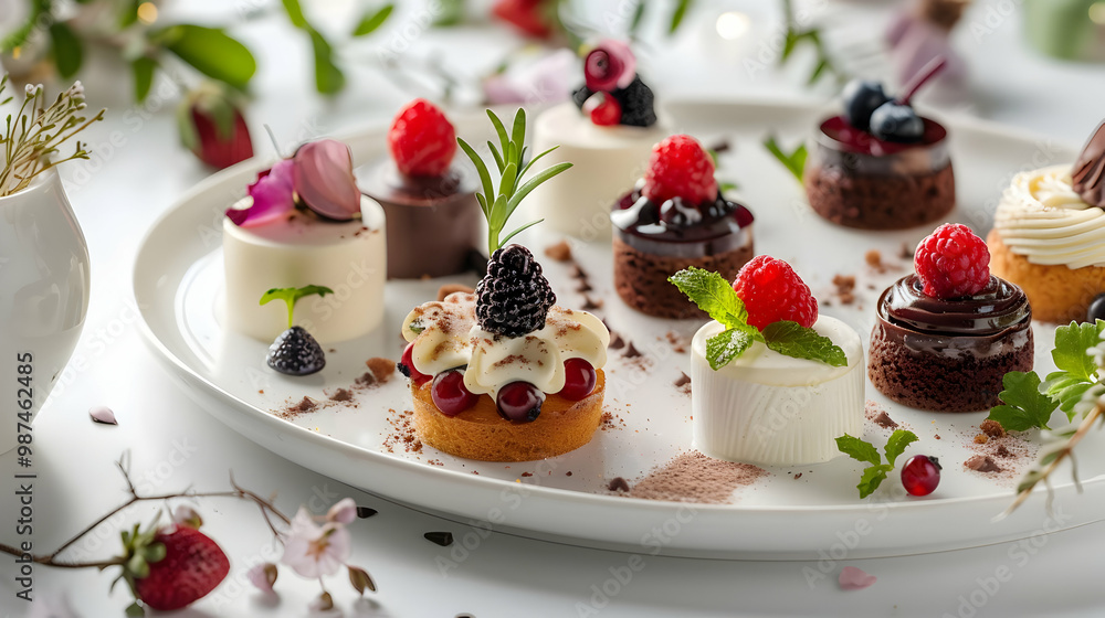 Mini Desserts Platter Delicious Chocolate & Fruit Delights Mini Desserts Platter Delicious Chocolate & Fruit Delights