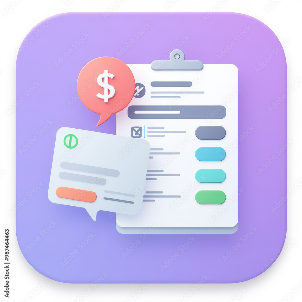 VibrantTech3D Expense Tracking App Icon VibrantTech3D Expense Tracking App Icon