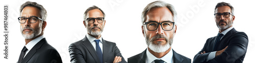 set of Middle Aged Men Authority Business, Middle Aged Men, Middle Aged Entrepreneurs, Successful Middle Aged Men, Leaders Authority Trading, on a transparent backgrounds