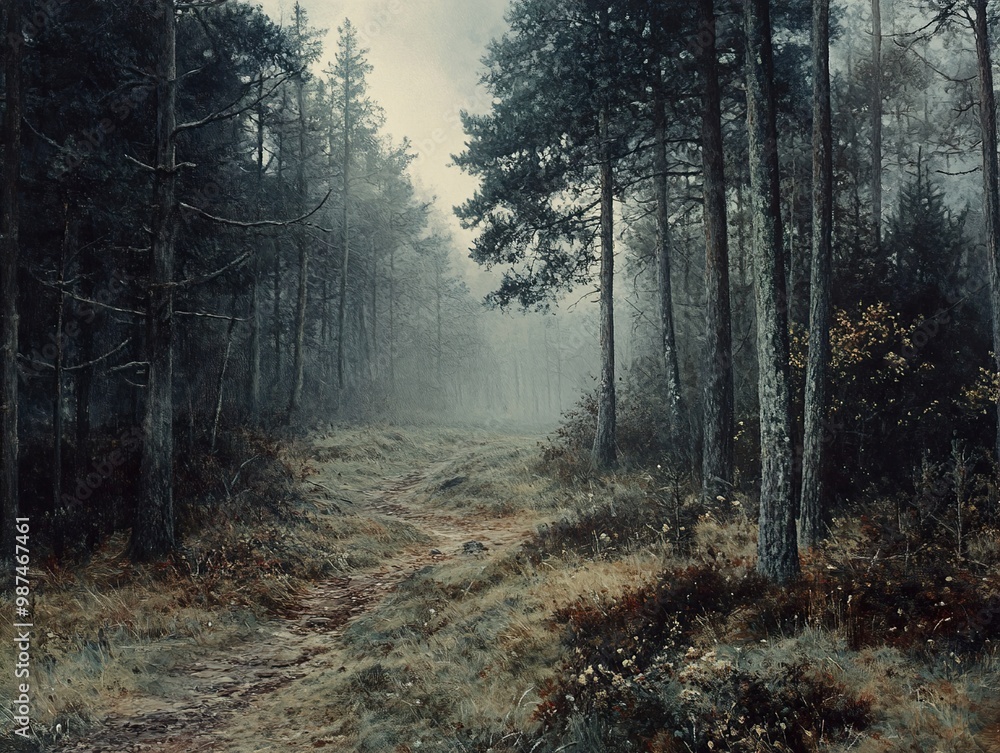 Enchanted Forest Path: A Misty Woodland Trail Enchanted Forest Path: A Misty Woodland Trail