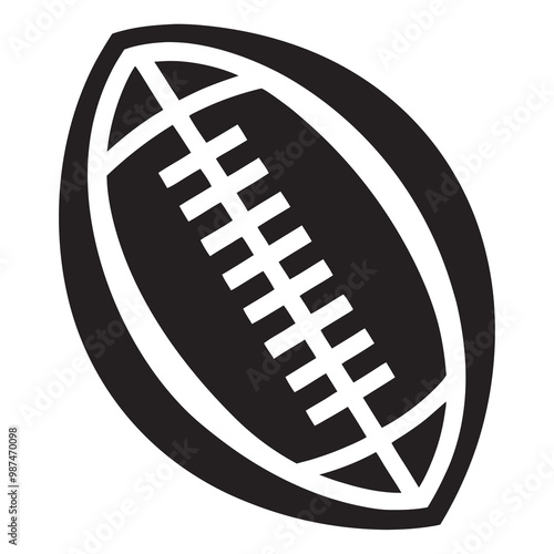 Football gridiron isolated on a white background