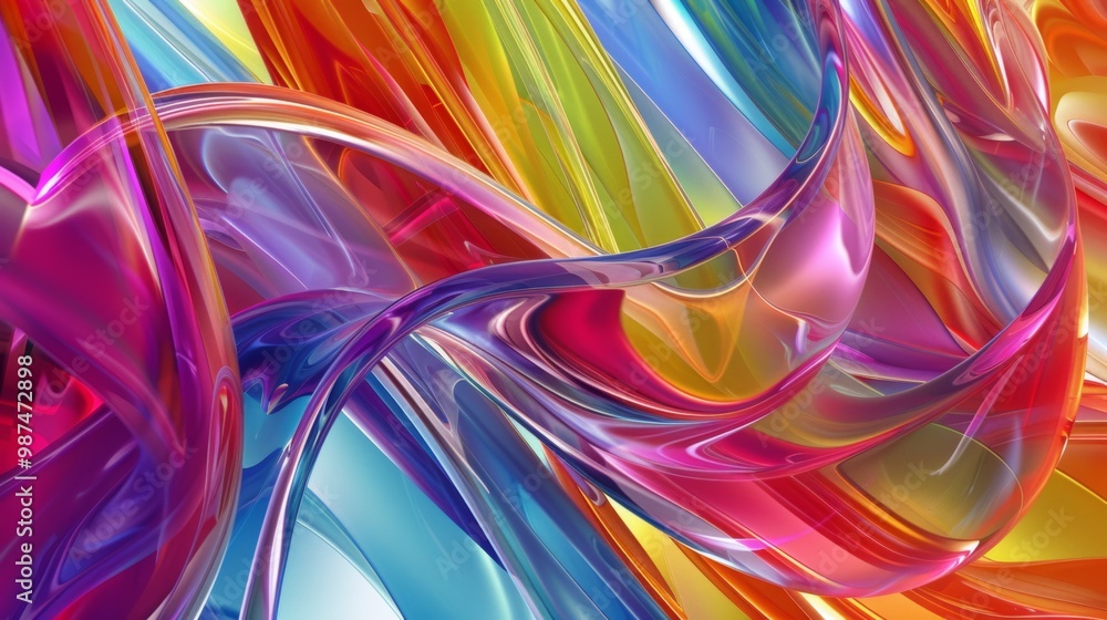 Vibrant Colorful Abstract Waves Vibrant Colorful Abstract Waves