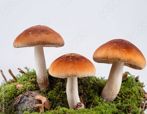 AI generated mushroom on white background