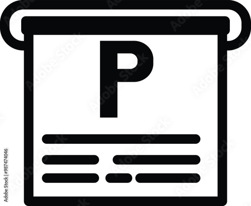 Parking icon set Outline Parking symbol vector Car Parking Lot symbol vector