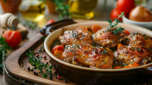 Roasted Chicken Thighs with Carrots and Thyme A Delicious and Savory Recipe