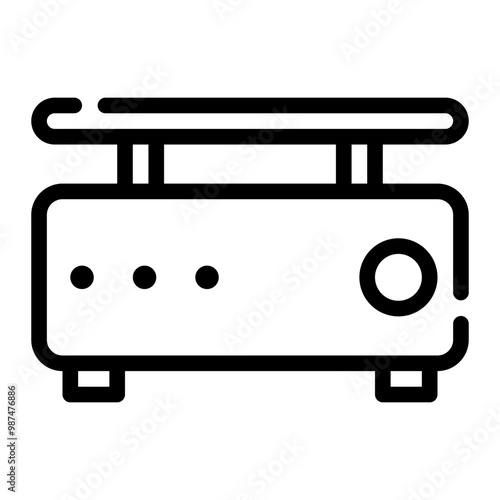 crepe maker line icon