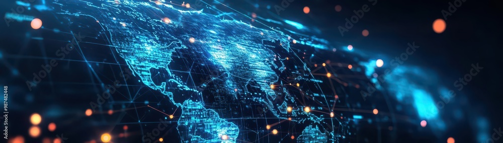 Global resource network, floating holographic maps, futuristic world economy visualization Global resource network, floating holographic maps, futuristic world economy visualization