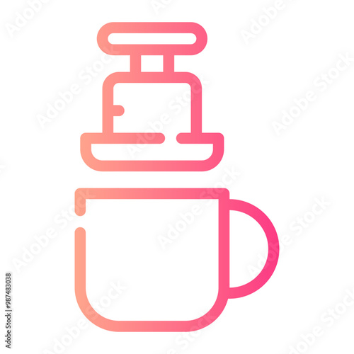 aeropress gradient icon