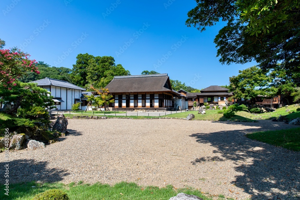 彦根市、彦根城楽々園の御書院 彦根市、彦根城楽々園の御書院