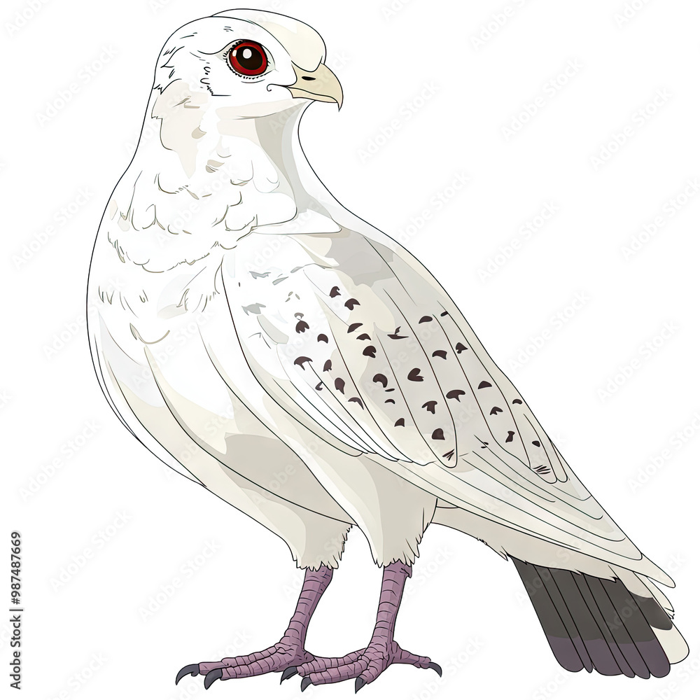 Obraz premium Willow Ptarmigan transparent icon | Icon | Anime