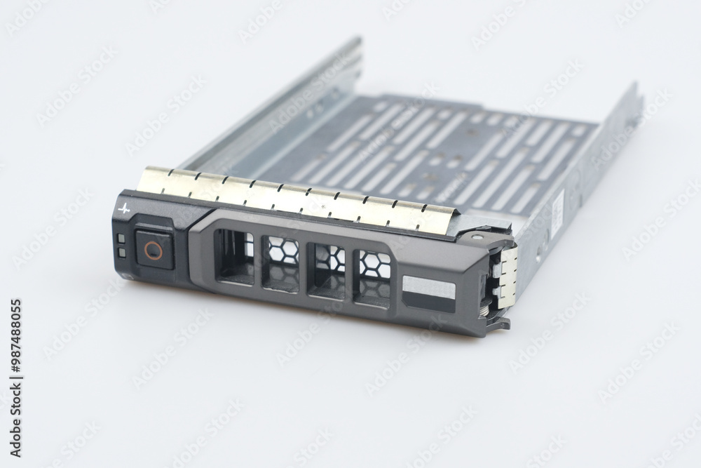 Hard Drive Caddy Tray isolated on white background, Server equipment
Hard Drive Caddy Tray isolated on white background, Server equipment