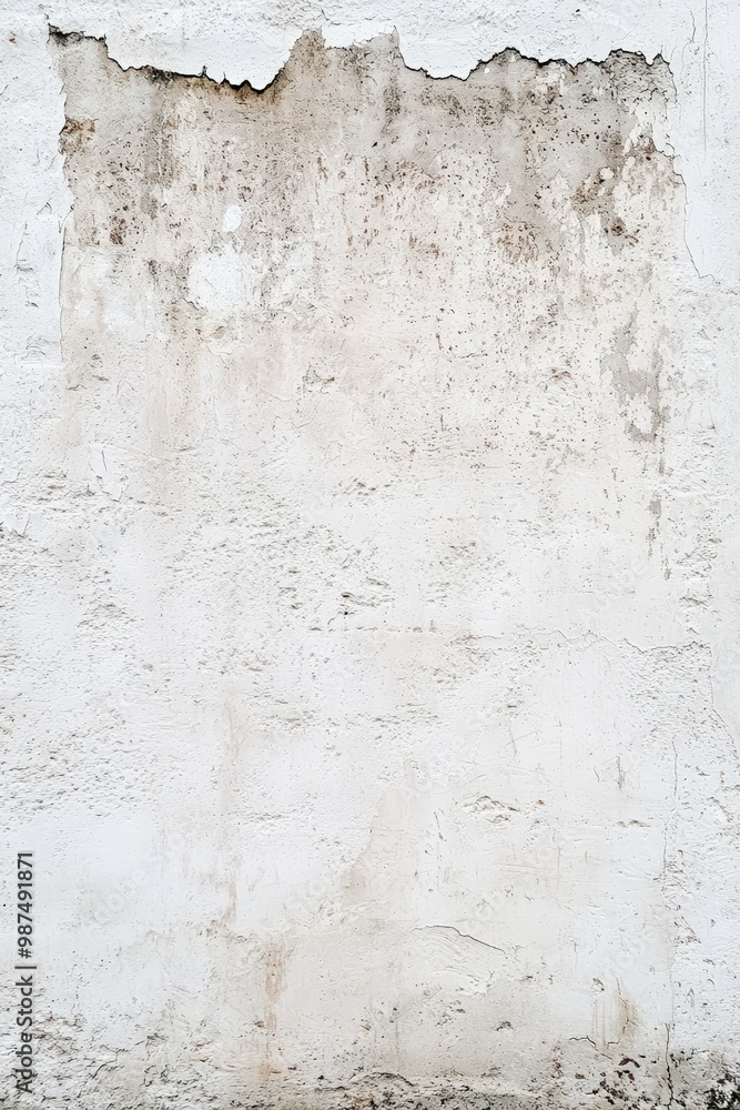 Fototapeta premium Weathered white wall