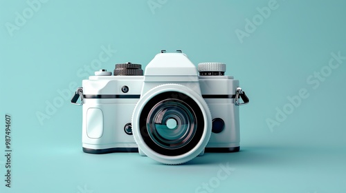 White 3d style photography camera World Photography Day