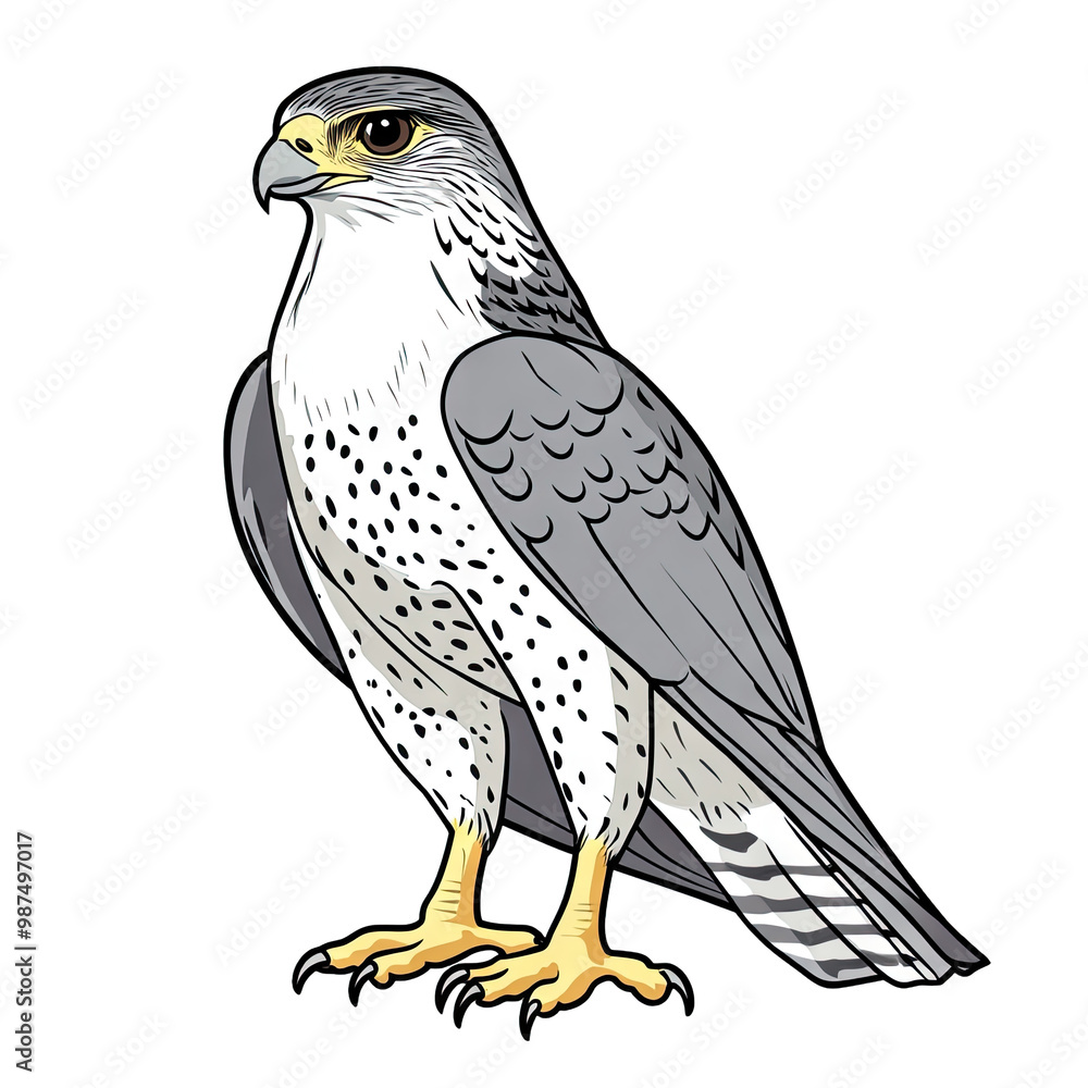 Fototapeta premium Gyrfalcon transparent icon | Icon | Anime