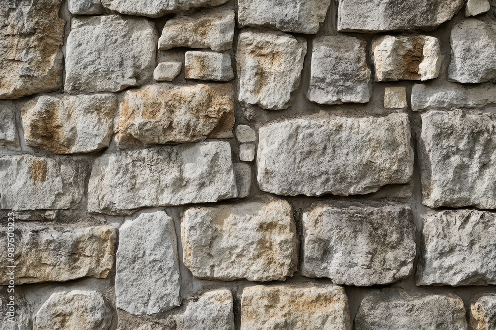 Close-up of a Gray and Brown Stone Wall Close-up of a Gray and Brown Stone Wall