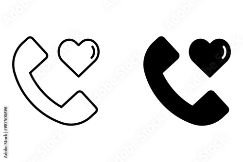 Call love icon. Illustration vector