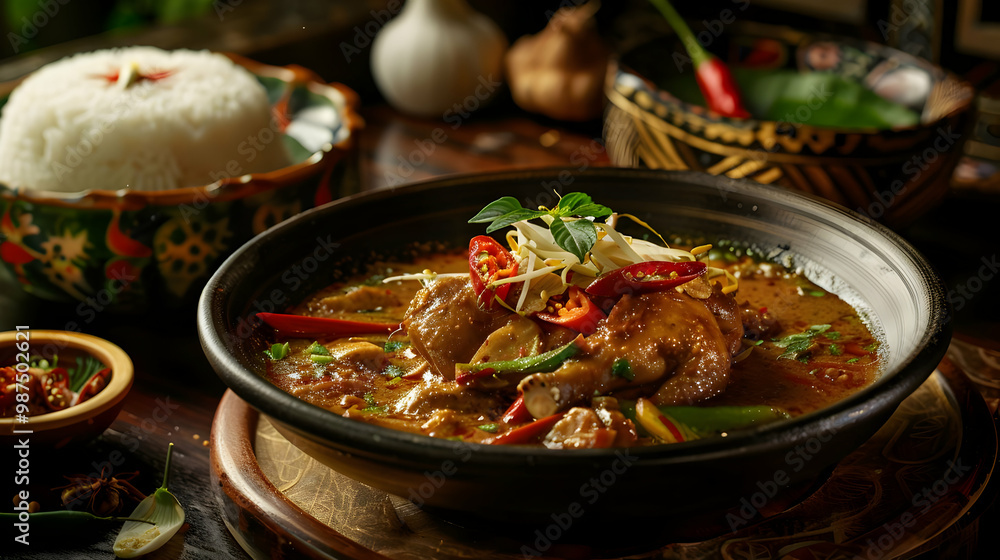 Spicy Chicken Curry with Rice A Delicious Thai Dish Spicy Chicken Curry with Rice A Delicious Thai Dish