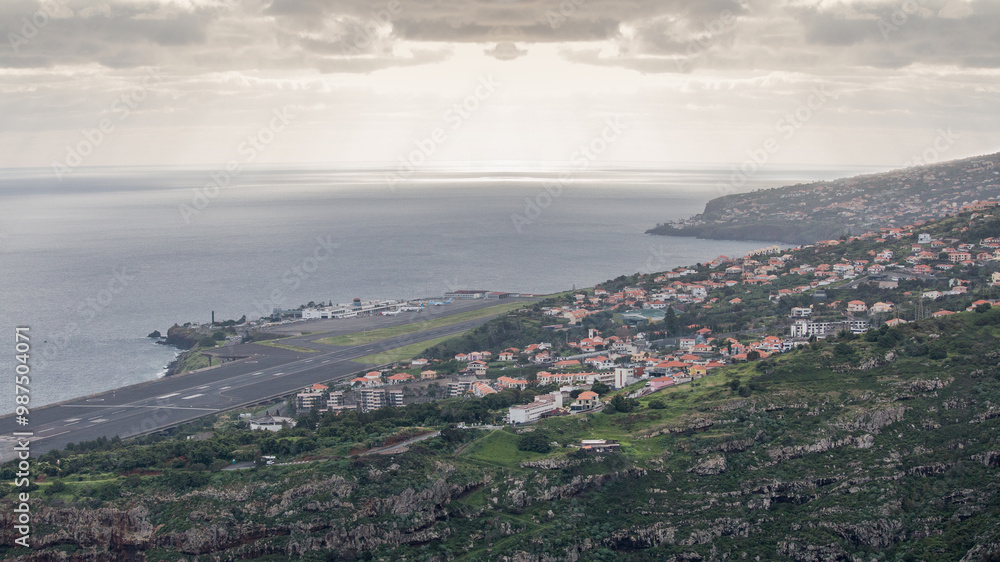 Panoramic view over the Madeira Airport Panoramic view over the Madeira Airport